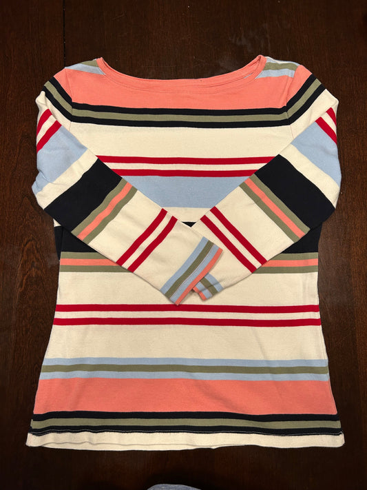 #18 Reduced! Talbots boatneck striped tee women’s size small