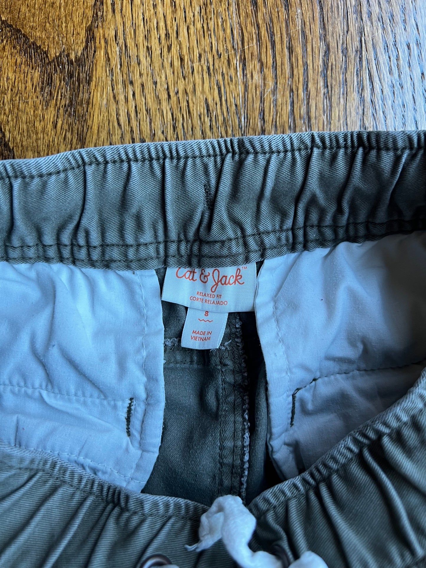 Seller #115 - REDUCED Cat & Jack Boys Size 8 Faded Green Khaki Pants, VGUC