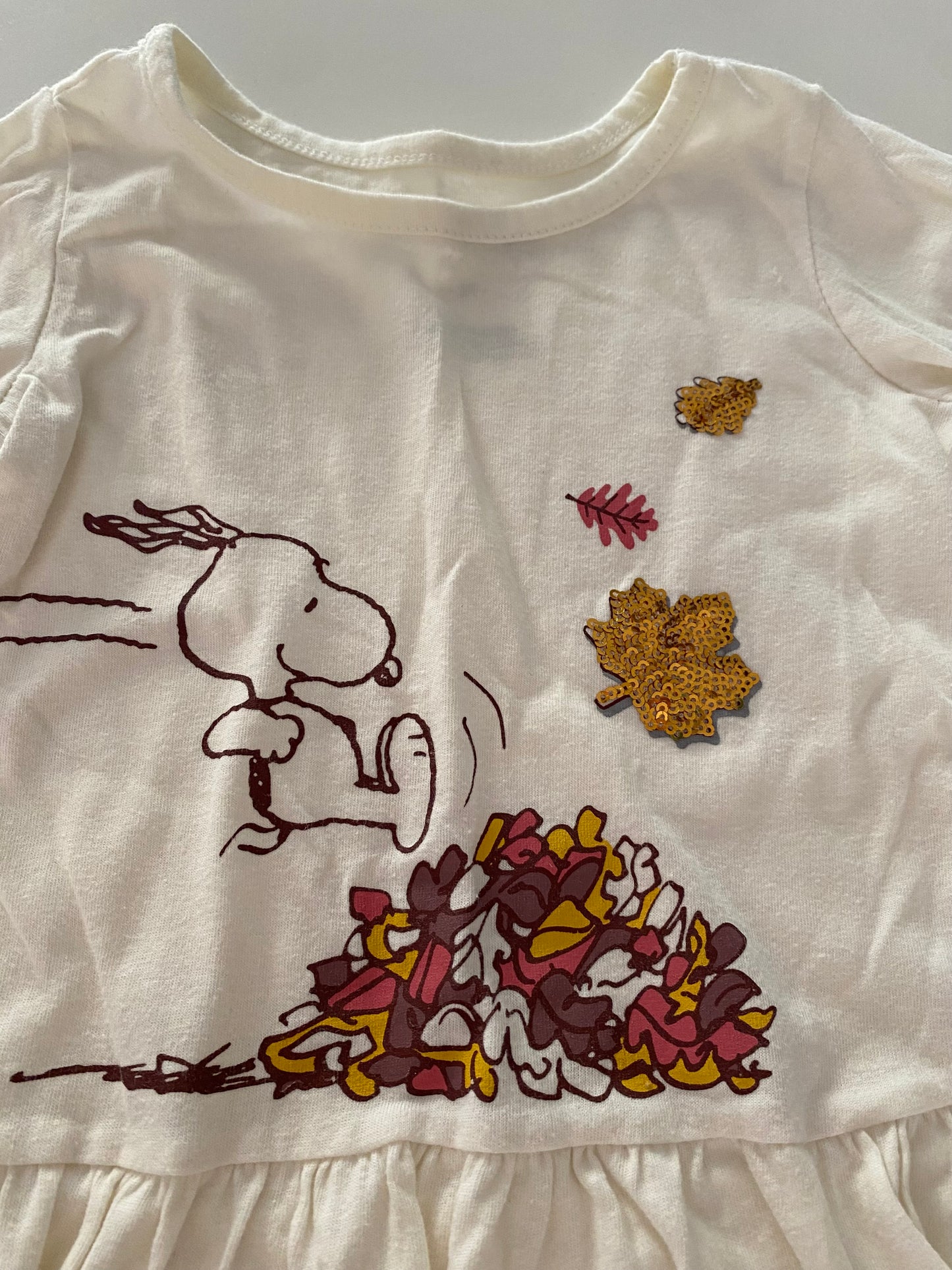 #117-Girls 3T, Peanuts Fall tunic set, GUC