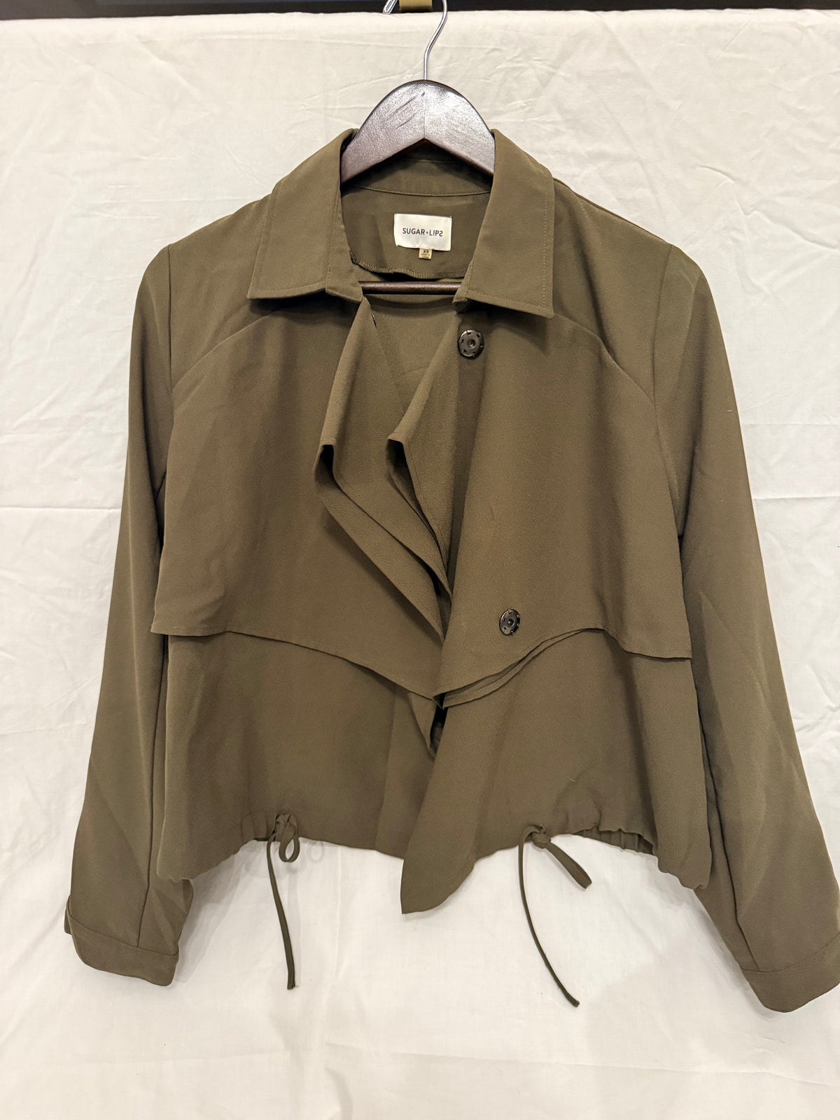 #143 Sugarlips olive green jacket women’s size XS
