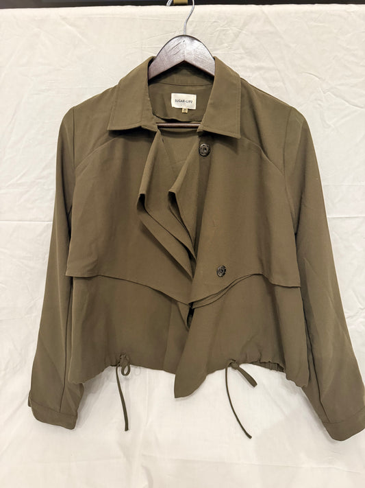 #143 Sugarlips olive green jacket women’s size XS