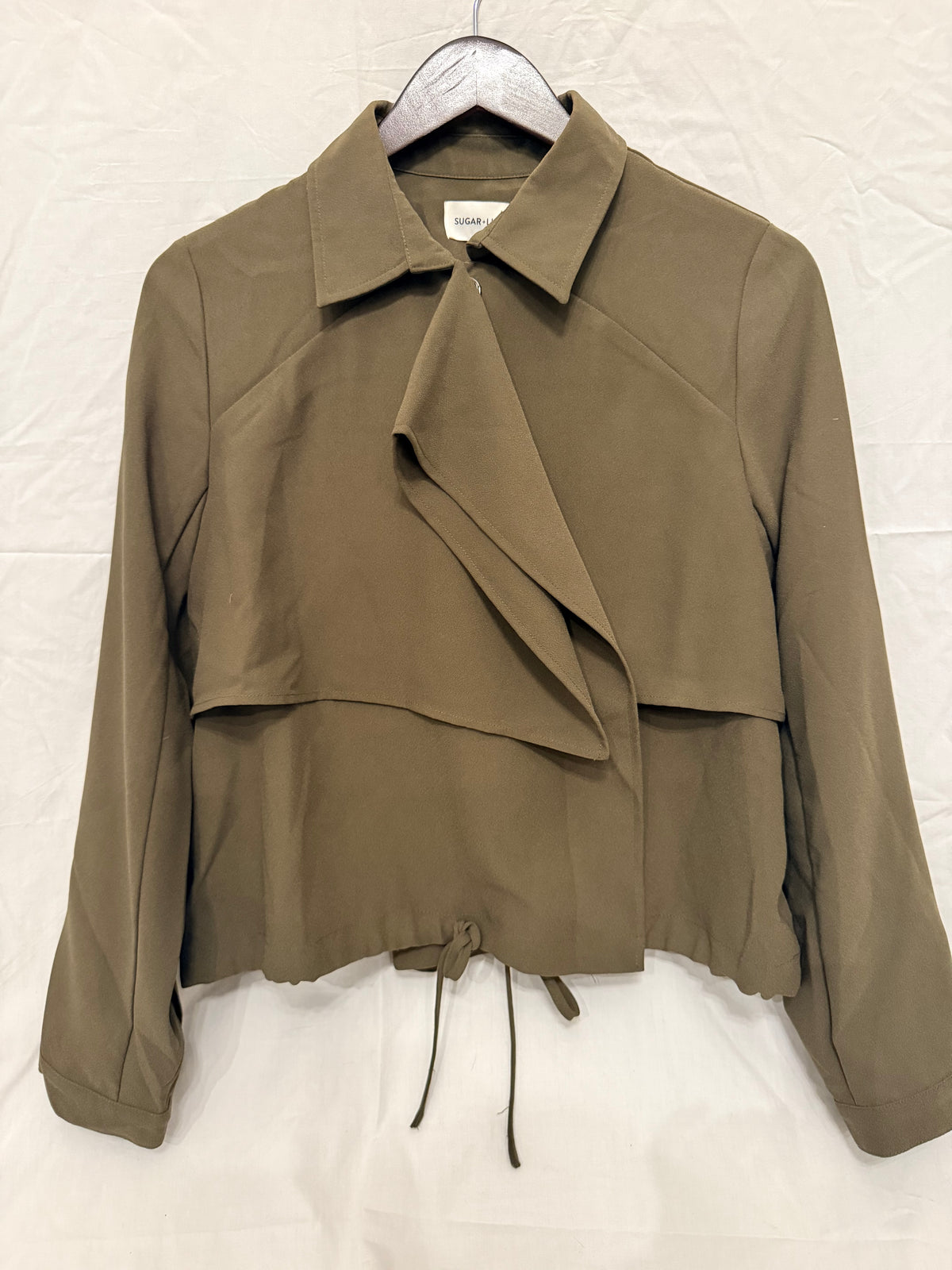 #143 Sugarlips olive green jacket women’s size XS