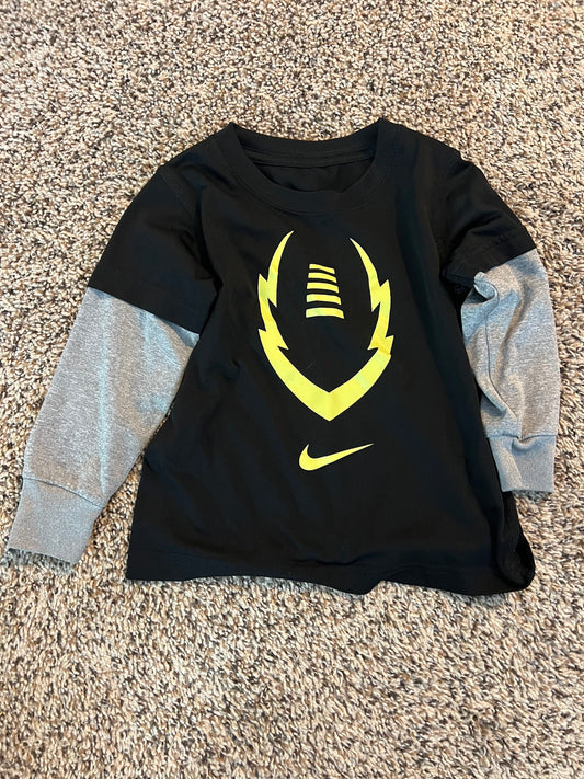Seller #11 Boys 2T Nike Long Sleeve Drifit shirt with football logo