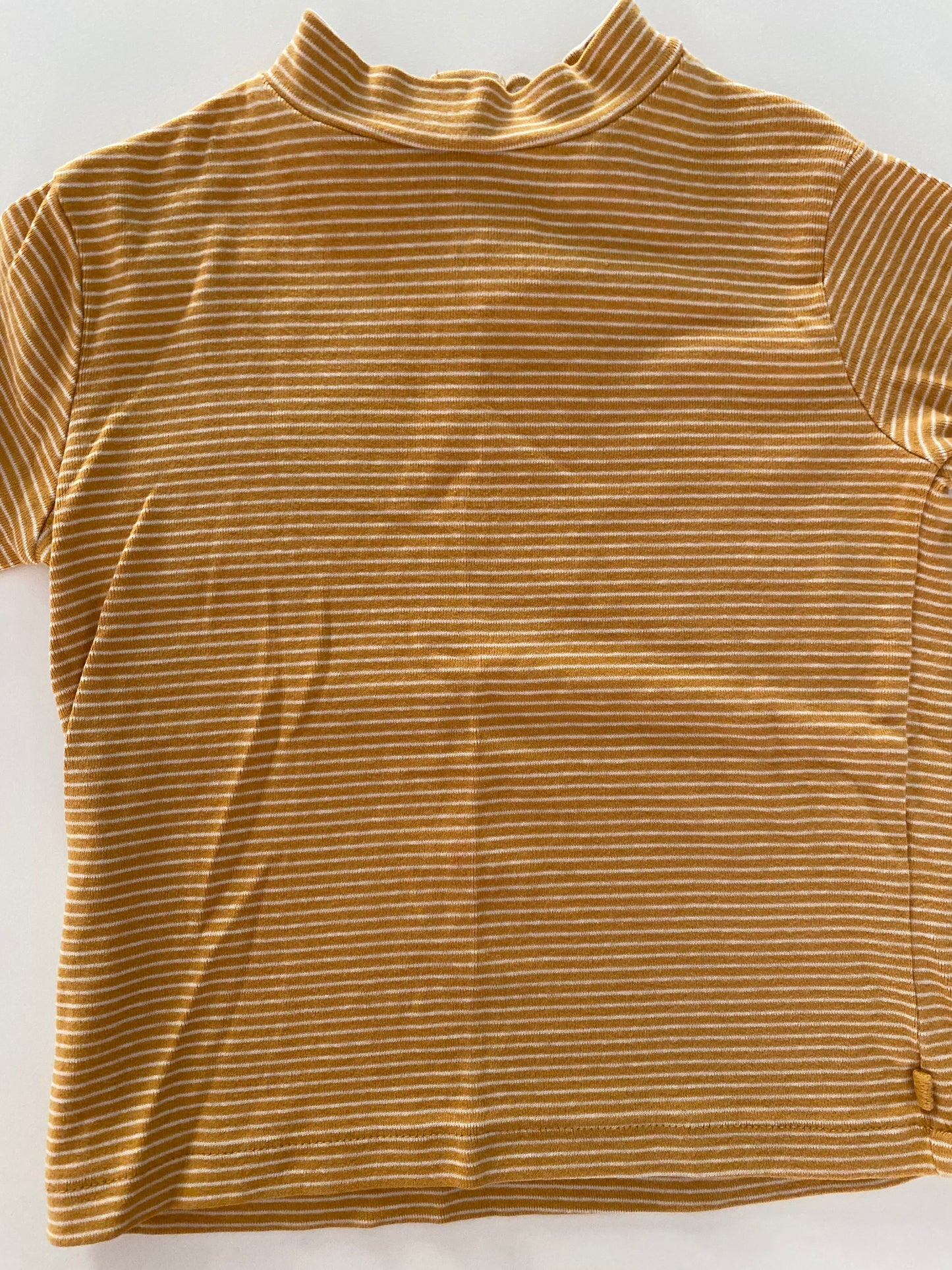 #117- Girls 3T, Zara yellow striped mock turtleneck shirt, VGUC