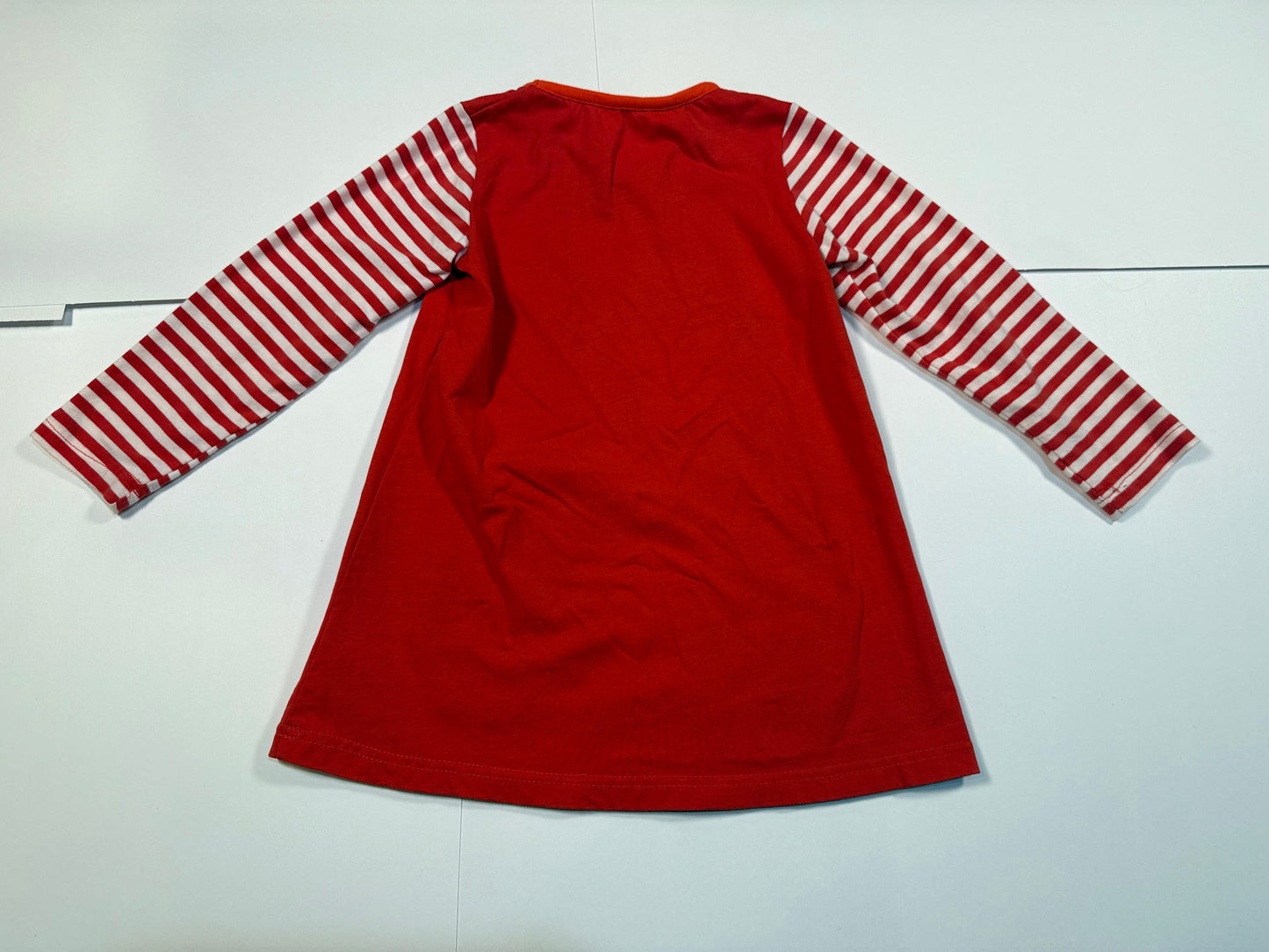 #180 Girls 110 (5) Fauxden Bunny Christmas Dress