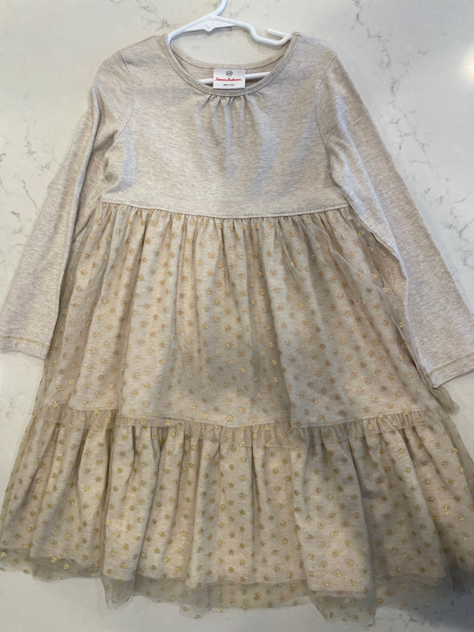 #126 Girls Hanna Andersson 120 (6-7) tulle holiday twirl dress EUC