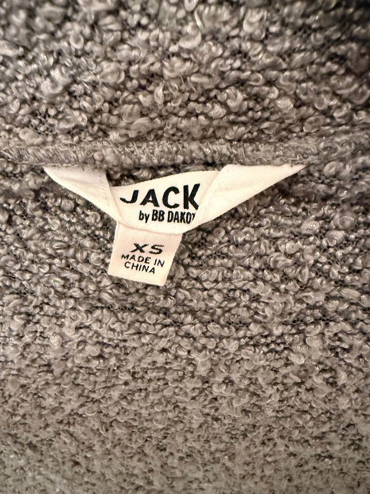 #143 Jack by BB Dakota marled wool gray mock neck sweater women’s size XS