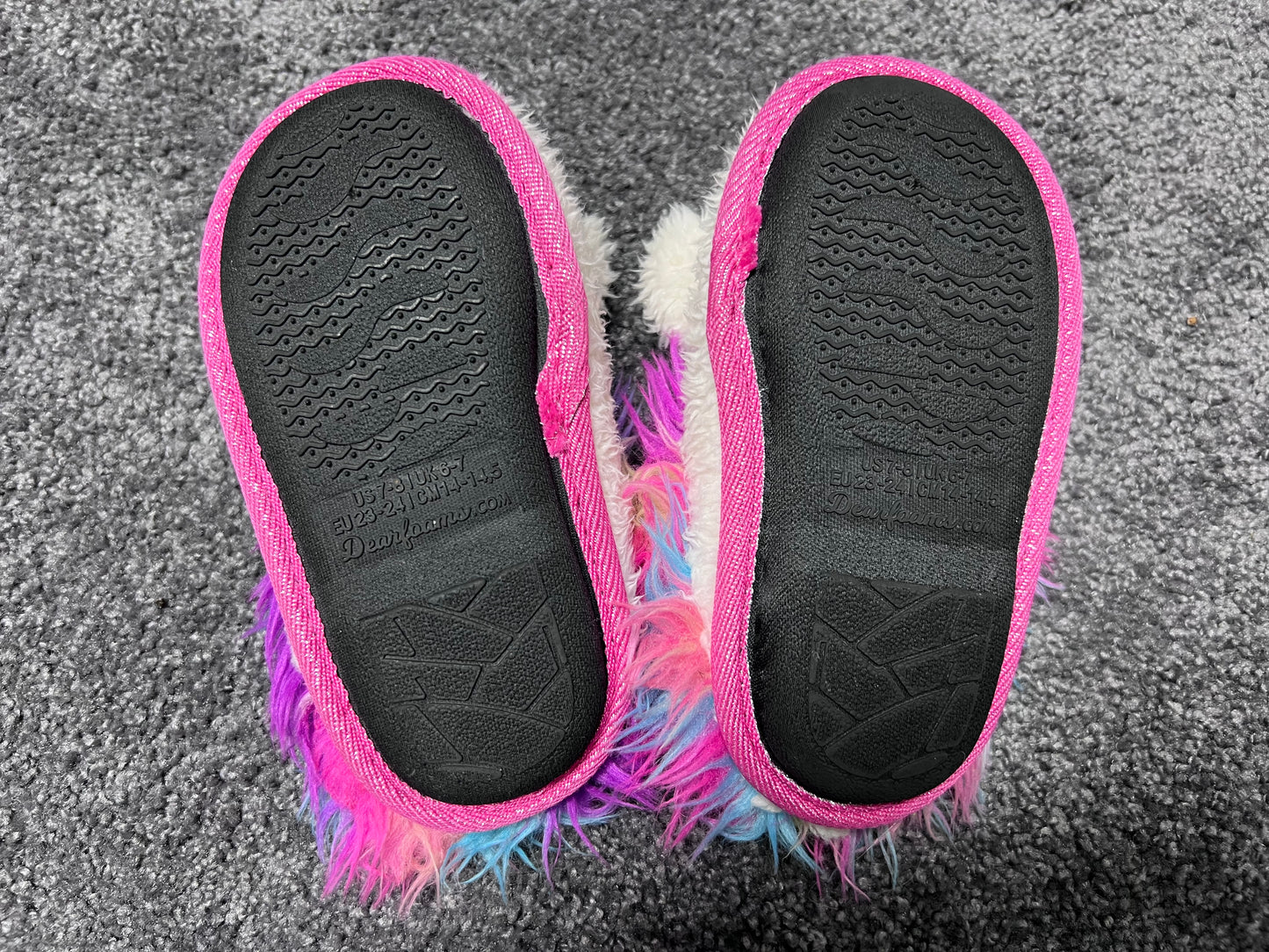 Dearfoam Unicorn slipper shoes, toddler girl, size 7-8
