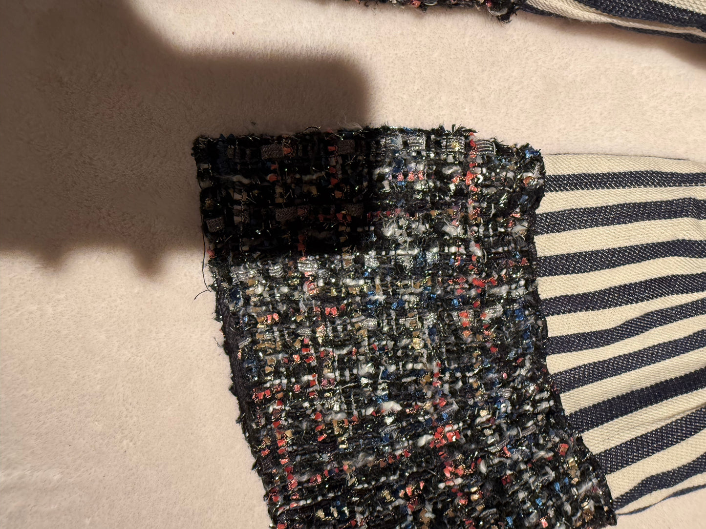 136 EUC size small THML top tweed has some silver shimmer thread making it great for holiday