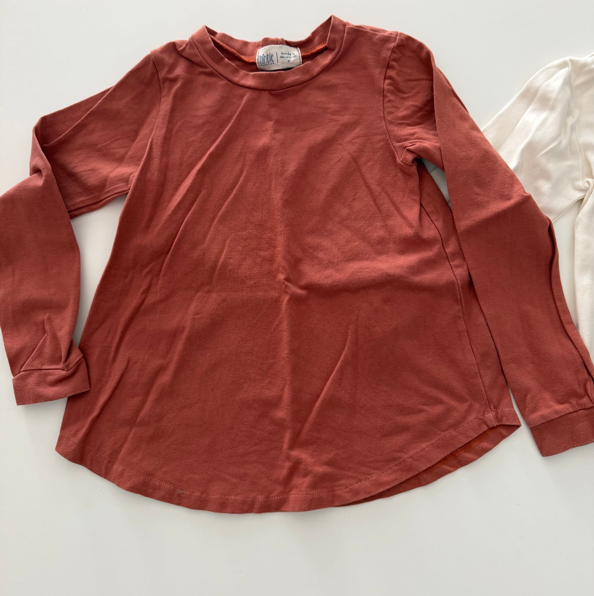 #117, Girls 4T, Thimble Collection mauve shirt, VGUC