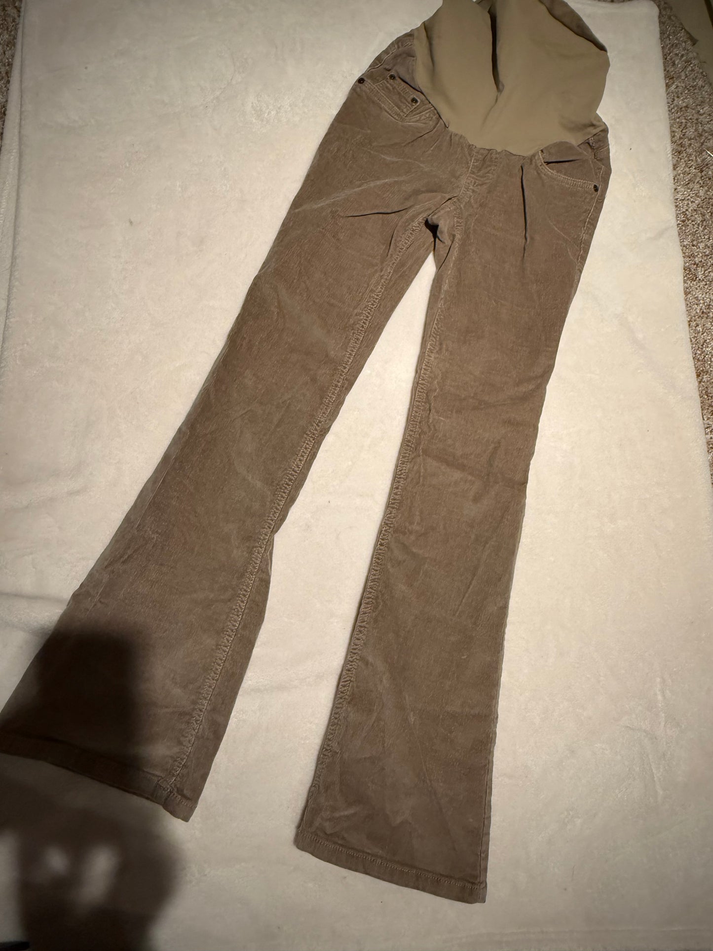 136 EUC XS corduroy flare pants maternity