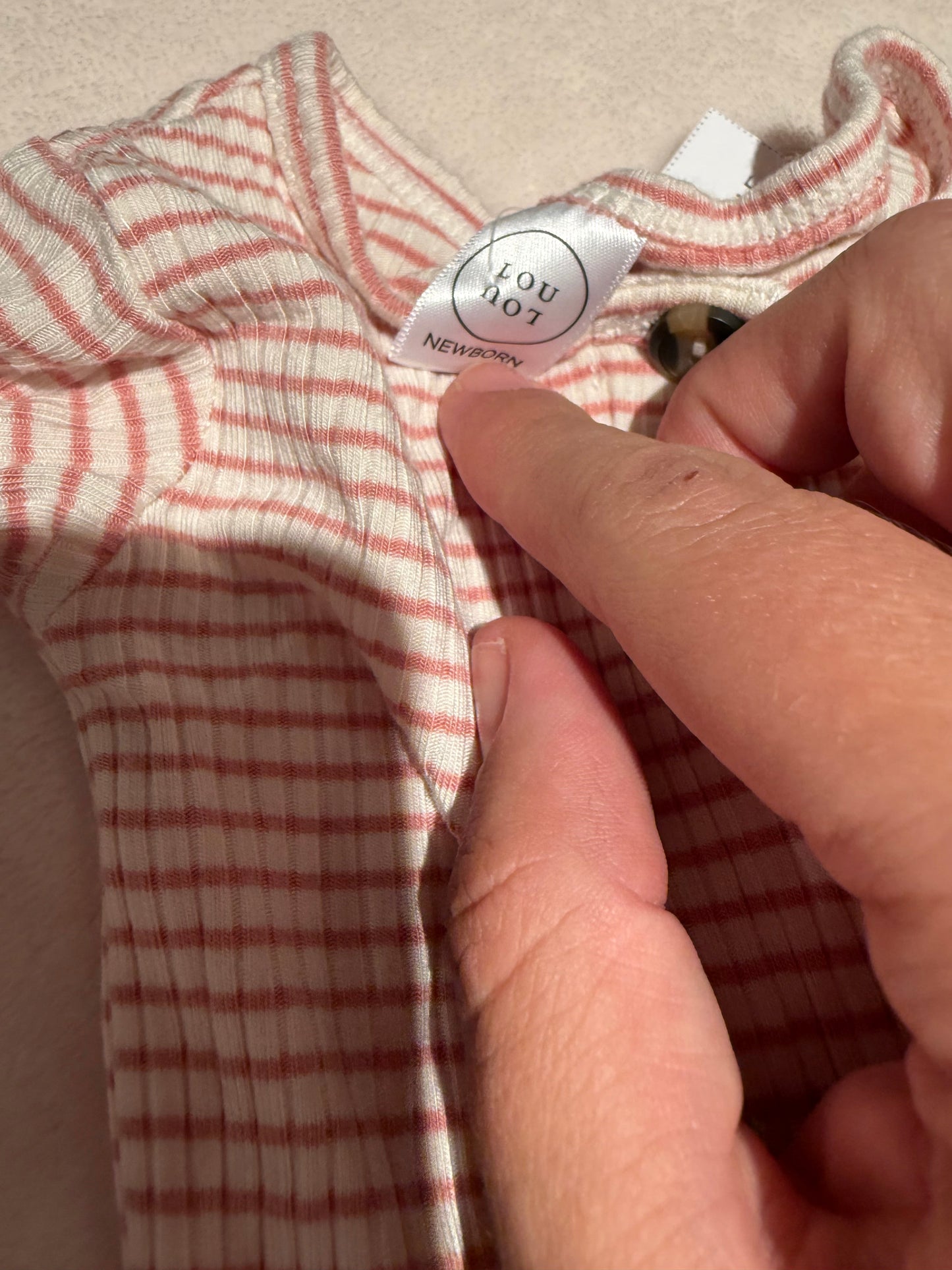 136 EUC Lou Lou outfit newborn