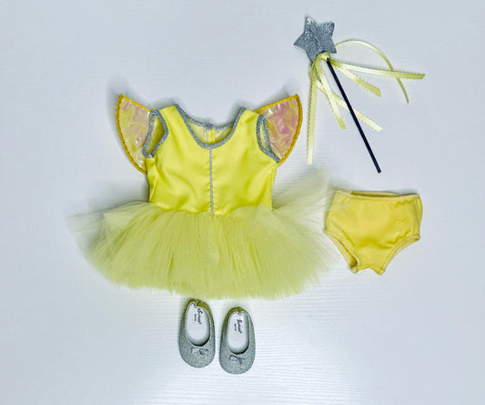 155 Fairy Costume for 18 inch Doll  (see pictures for snags on panties)