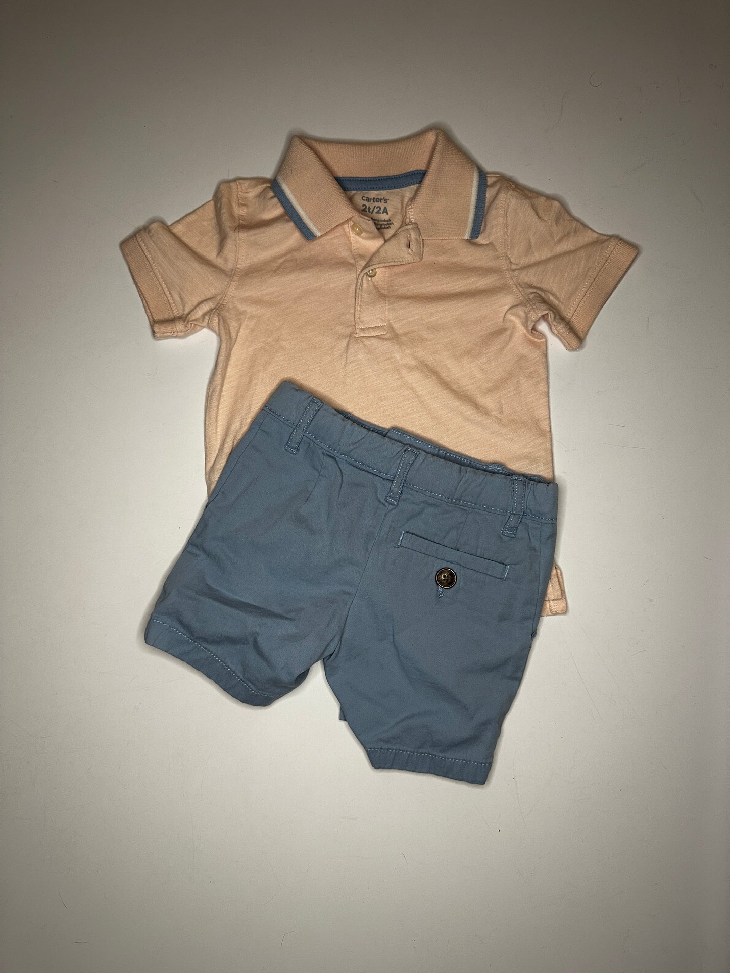 #33 REDUCED Carter's Boys 2T polo and dress shorts (listing 1)