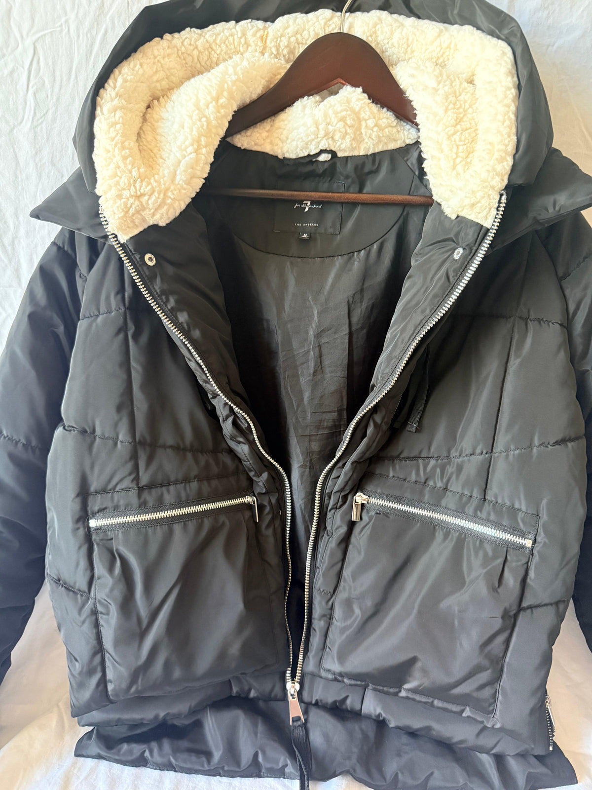 #143 7 For All Mankind hooded jacket women’s size medium