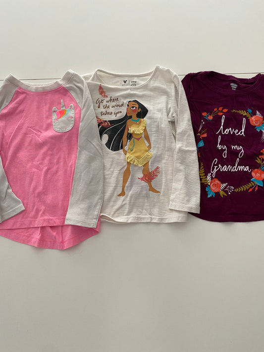 #117-Girls 4T, shirt bundle, GUC,*reduced*