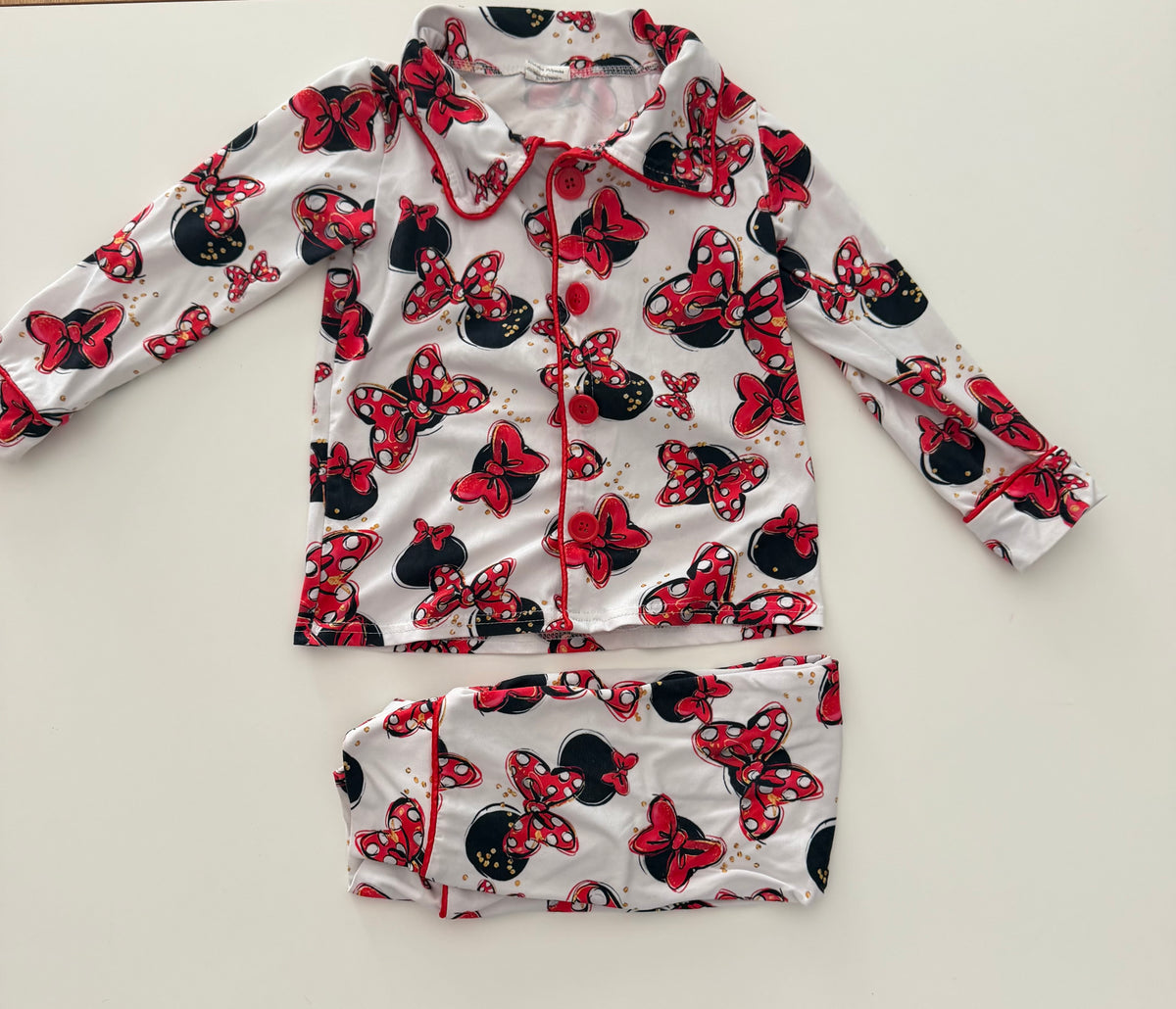 #117, Girls 3T, Boutique Minnie Mouse pajamas, GUC