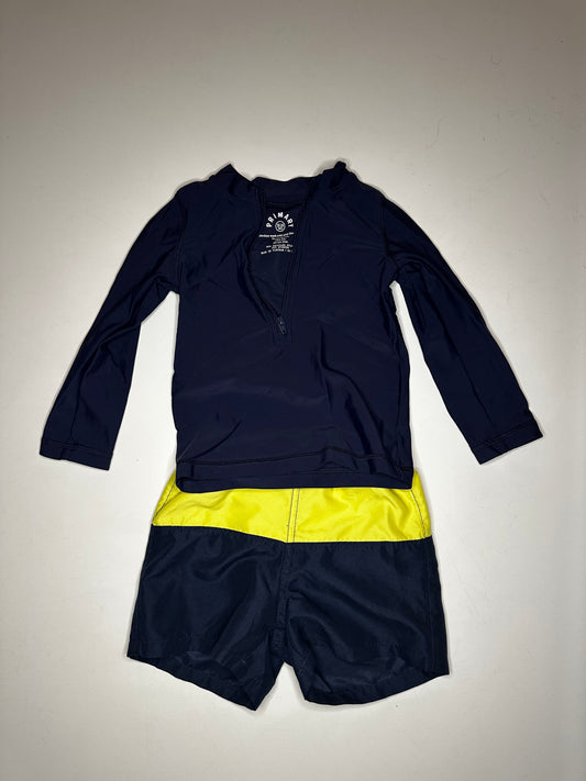 #33 REDUCED Primary Boys Swim size 18-24 month navy blue