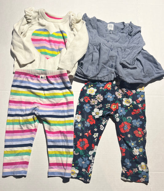 #98 Girls 12mo Gap Outfits