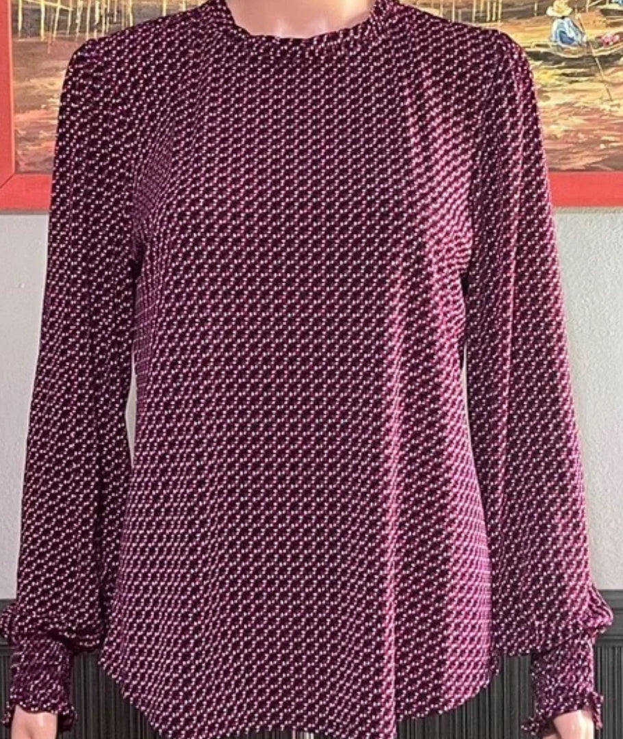Women’s Large Adrianna Papell business casual geometric blouse