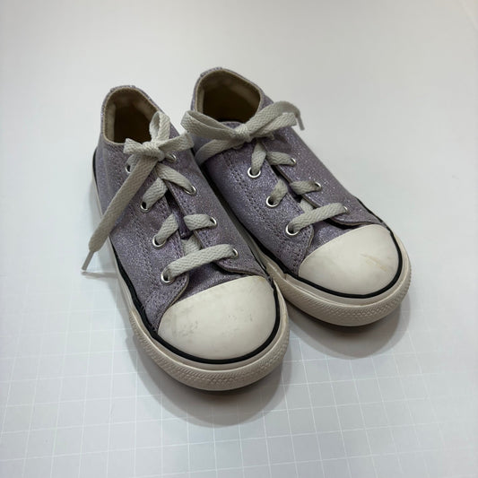 Seller 189 Girls Size 10 Purple Sparkle Converse VGUC