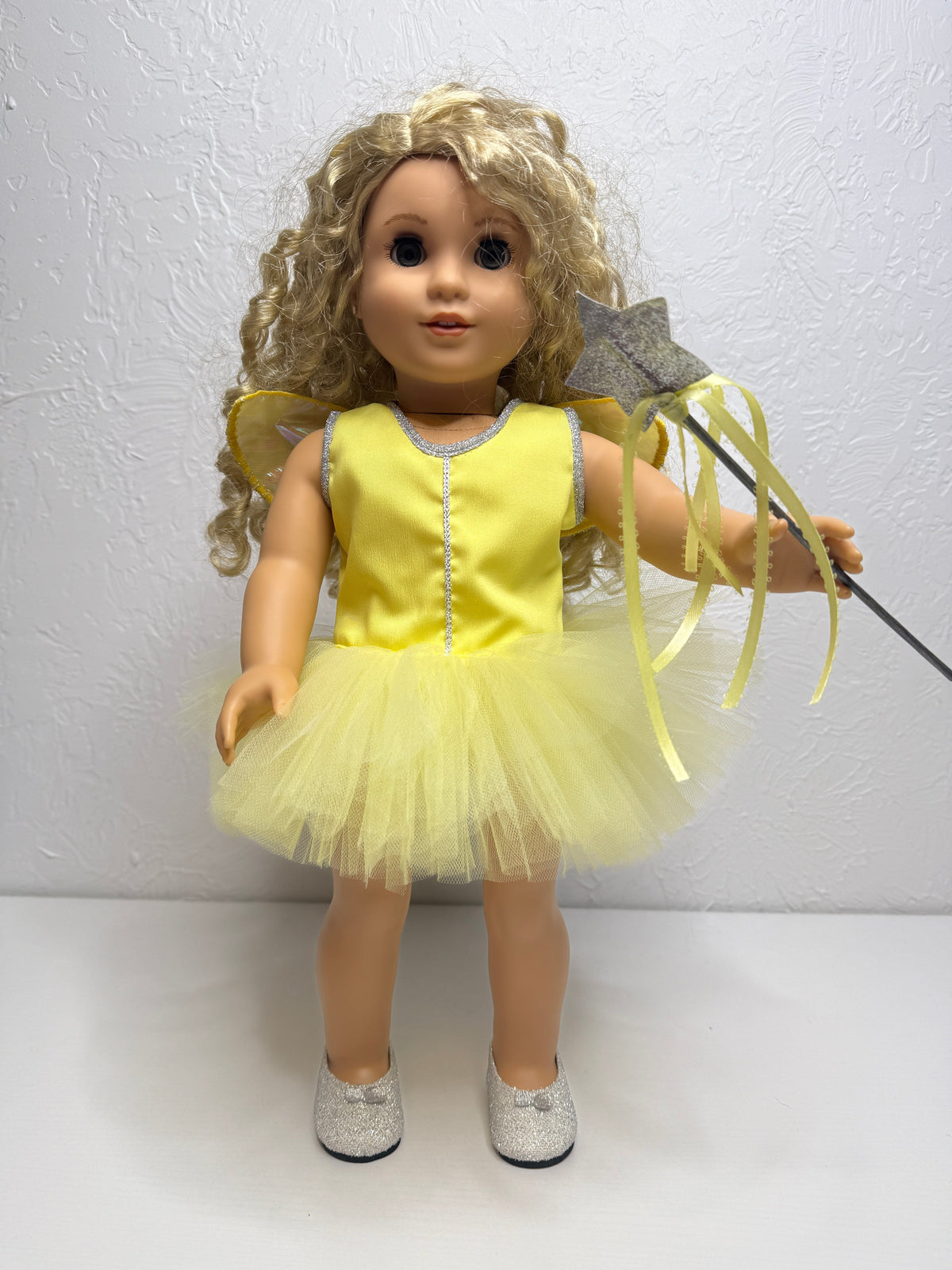 155 Fairy Costume for 18 inch Doll  (see pictures for snags on panties)