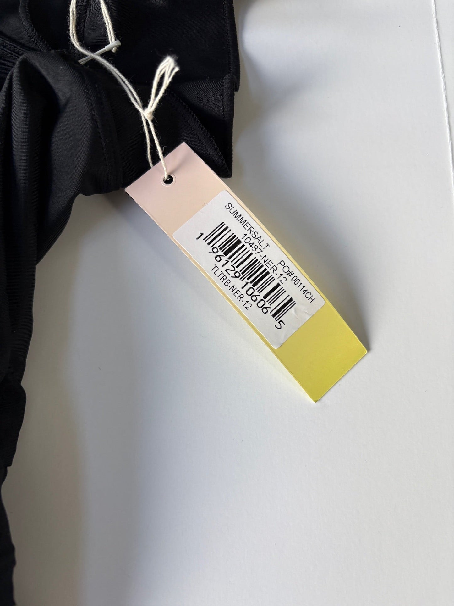 Seller #105 - NWT Women’s 12 Long Torso Black SummerSalt Backflip Ruffle Swimsuit