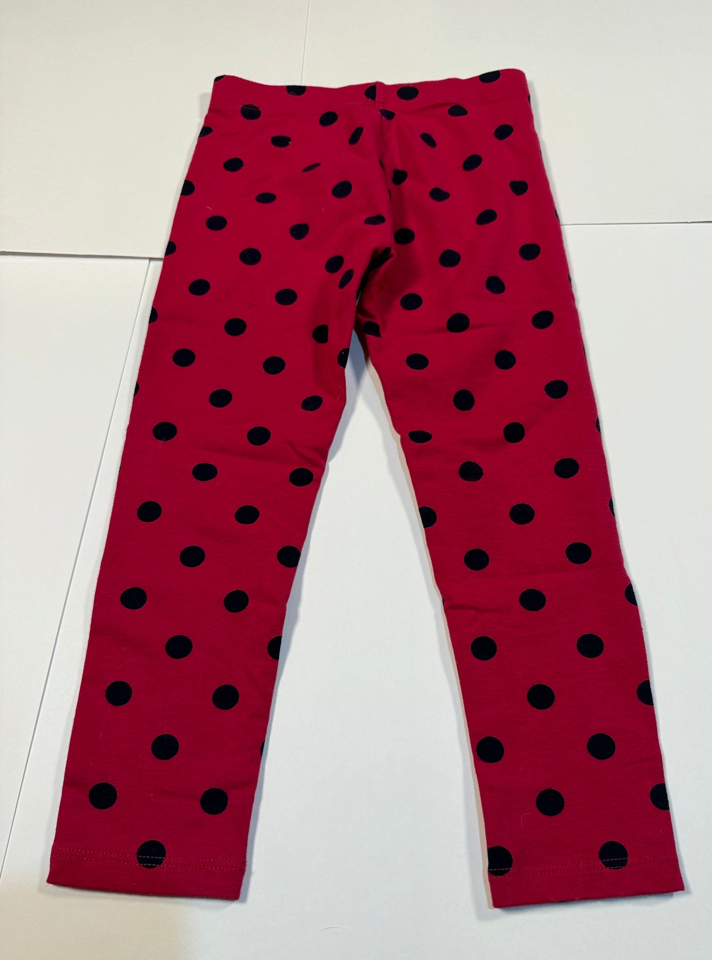 #180 Girls 5 Primary Legging Bundle - Red, Pink and Polka Dot