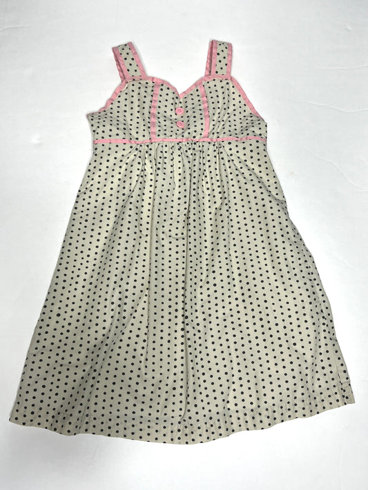 Girls Hanna Andersson Polka Dot Dress Size 120 (6) EUC