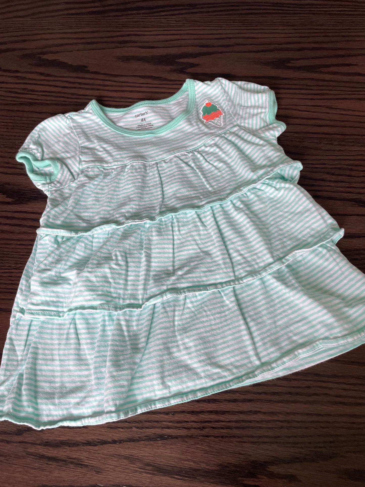 Carter's - Girls 4T - Striped Tiered T Shirt 45242