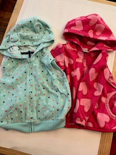 #36 Heart Fleece Jacket and Vest 24month Girl