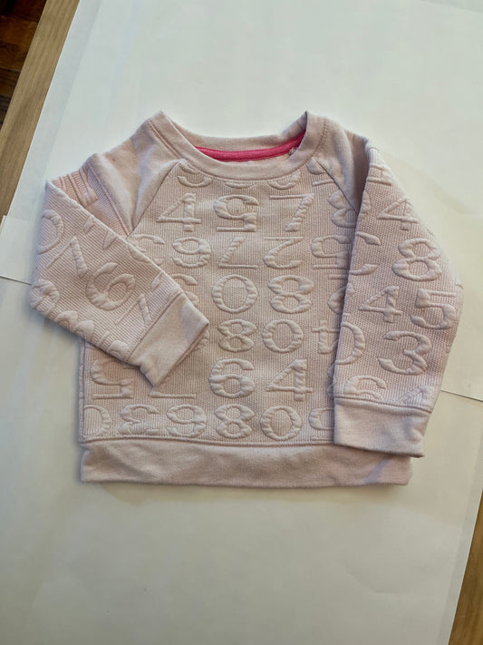 #36 Light Pink waffle sweatshirt 18 Month