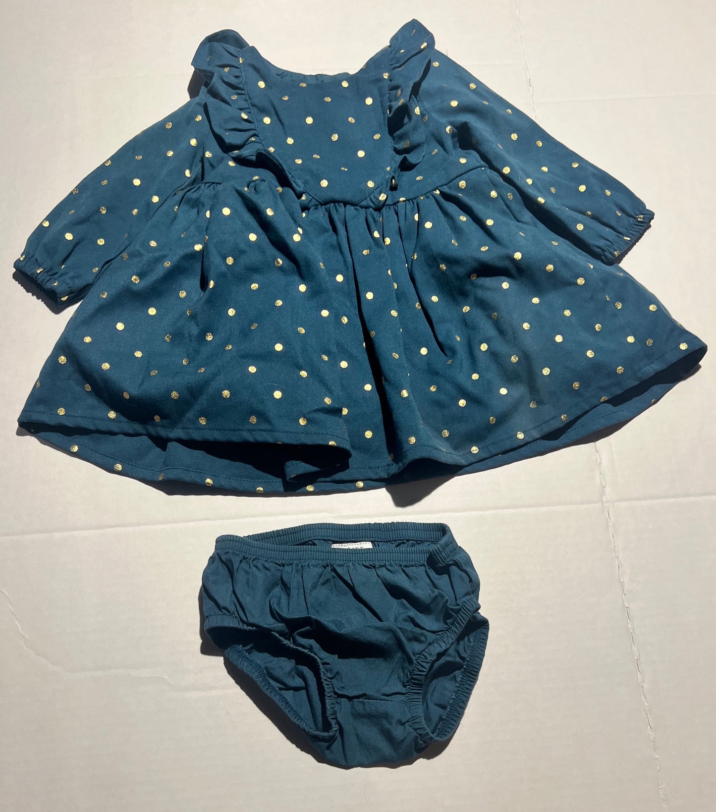 #98 Girls 12mo Dress with Diaper Cover