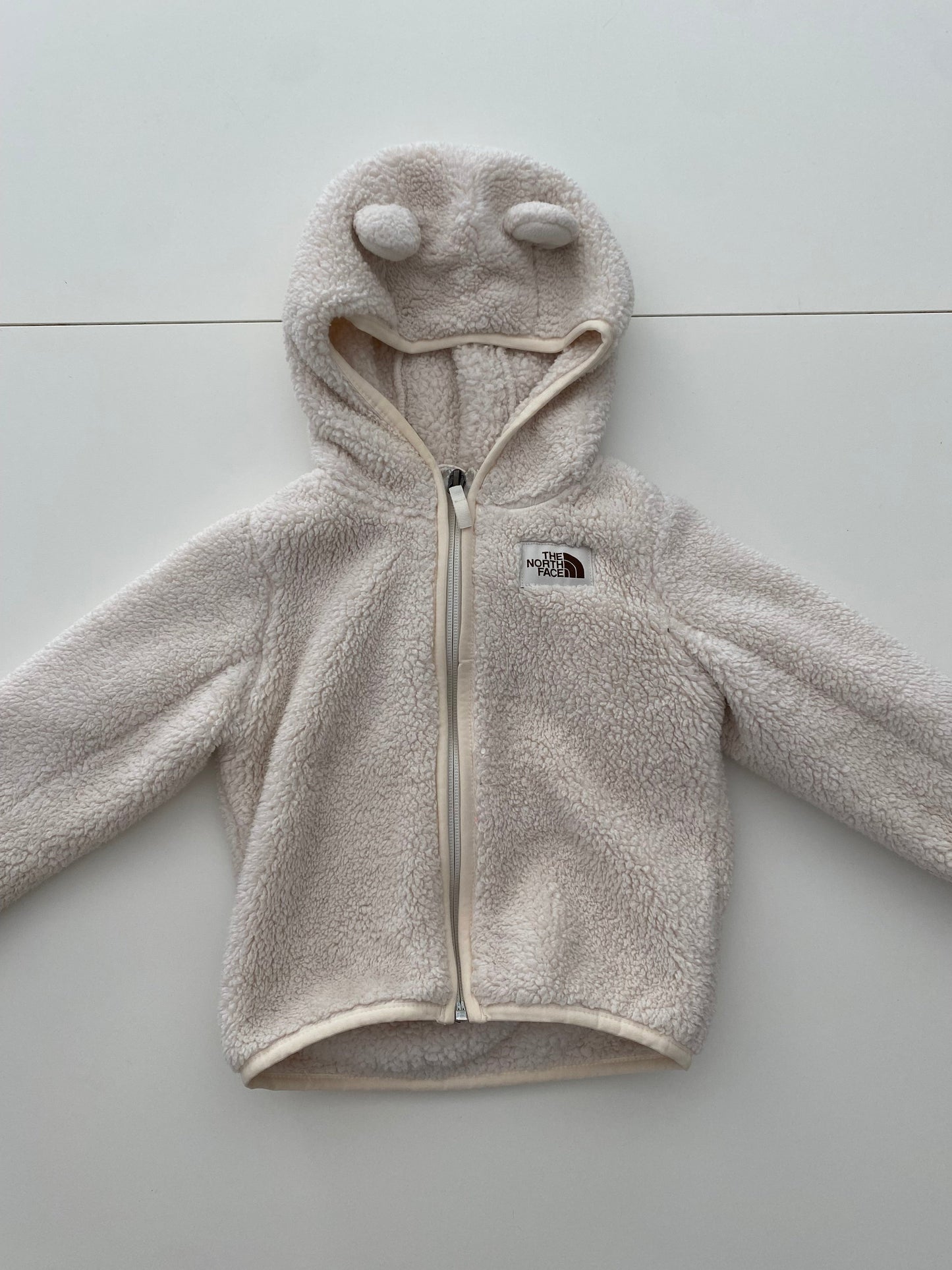 #117- Girls 24M, The North Face Campshire full zip Cream Sherpa coat, EUC,*reduced*