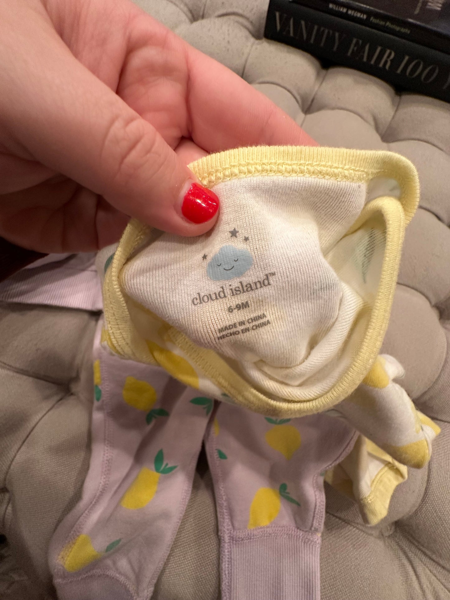 #85 REDUCED Hanna Andersson Lemon Sweatsuit set, Infant girls 6-12m
