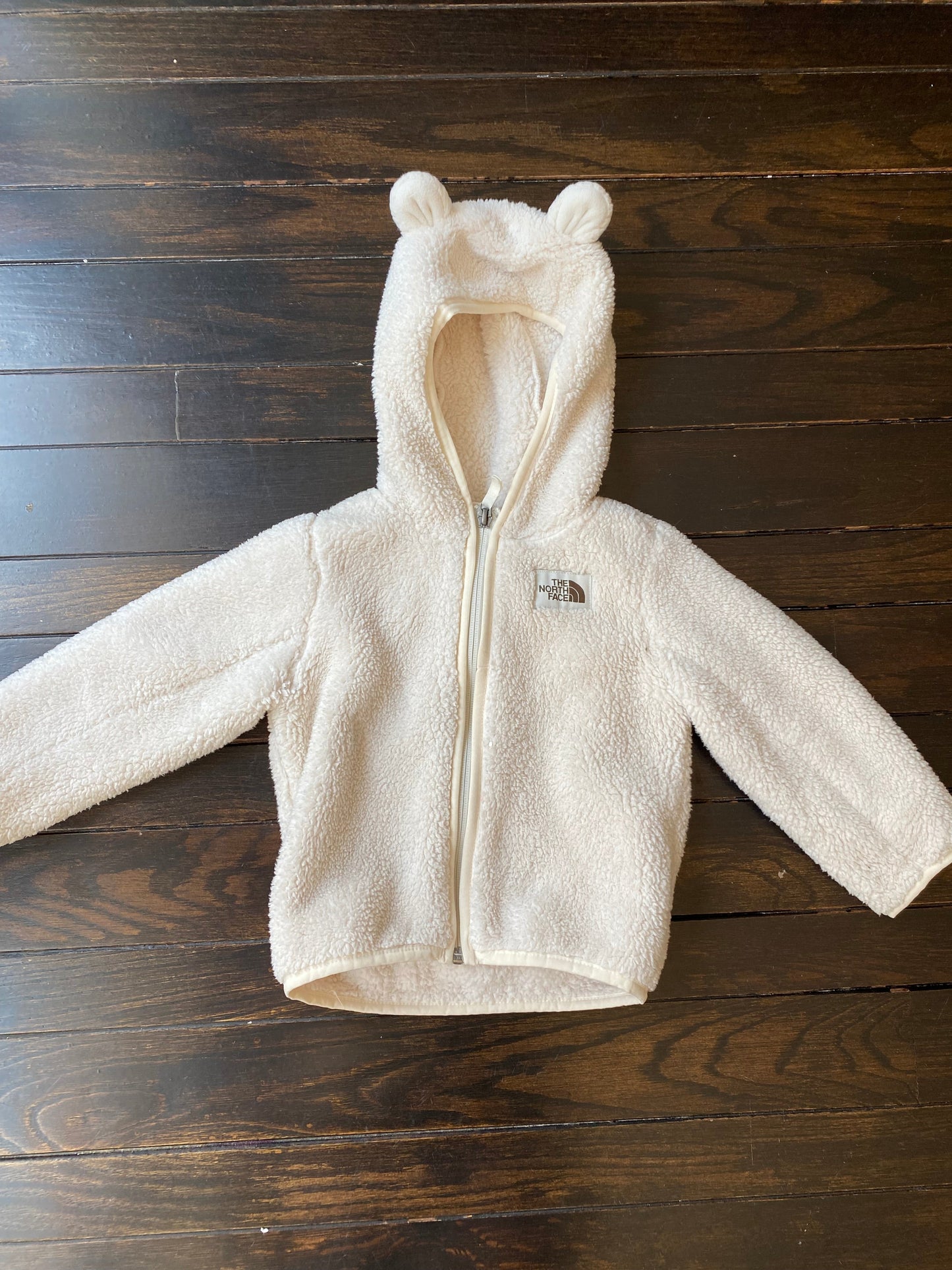 #117- Girls 24M, The North Face Campshire full zip Cream Sherpa coat, EUC,*reduced*