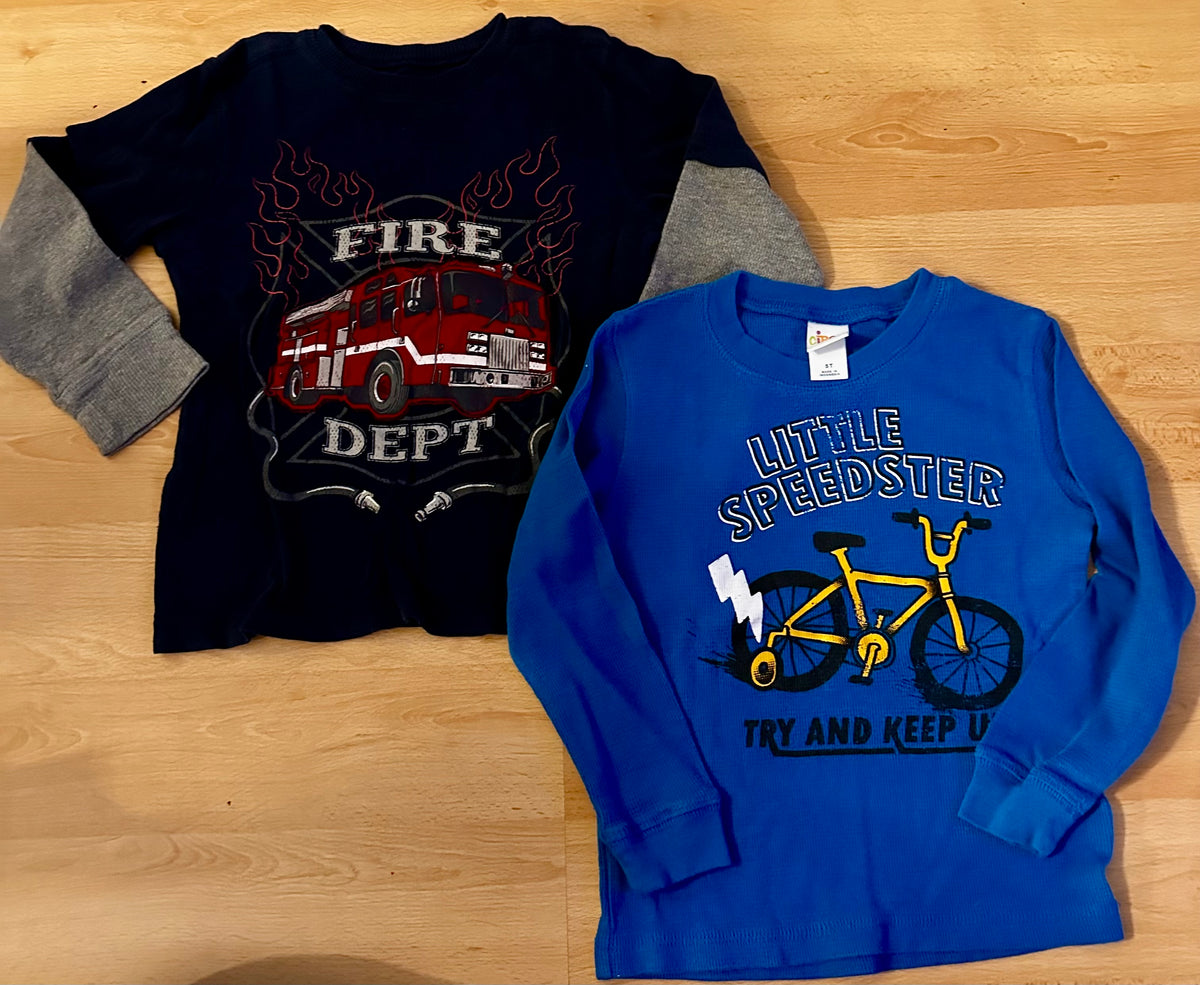 #171 Boy's Size 5 Long Sleeve Shirt Bundle (4 Shirts)