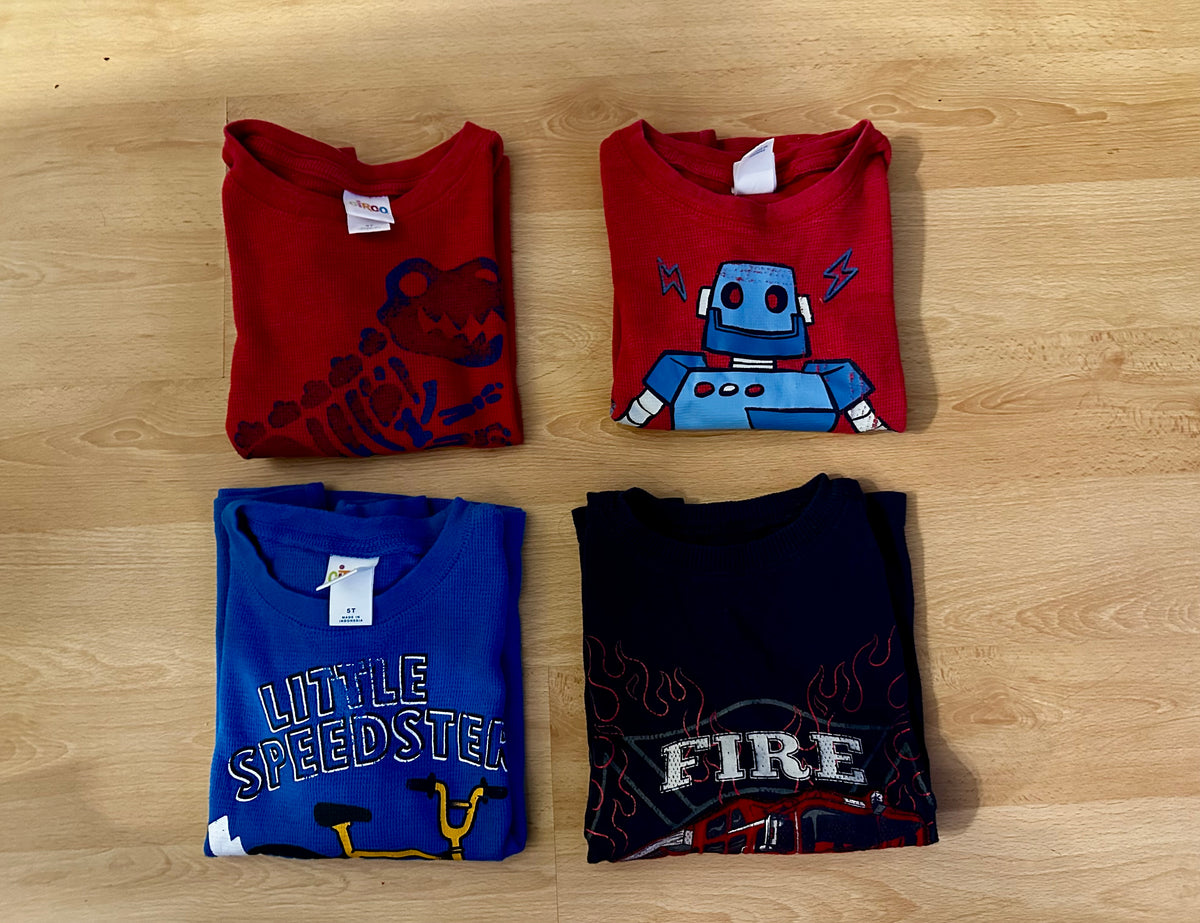 #171 Boy's Size 5 Long Sleeve Shirt Bundle (4 Shirts)