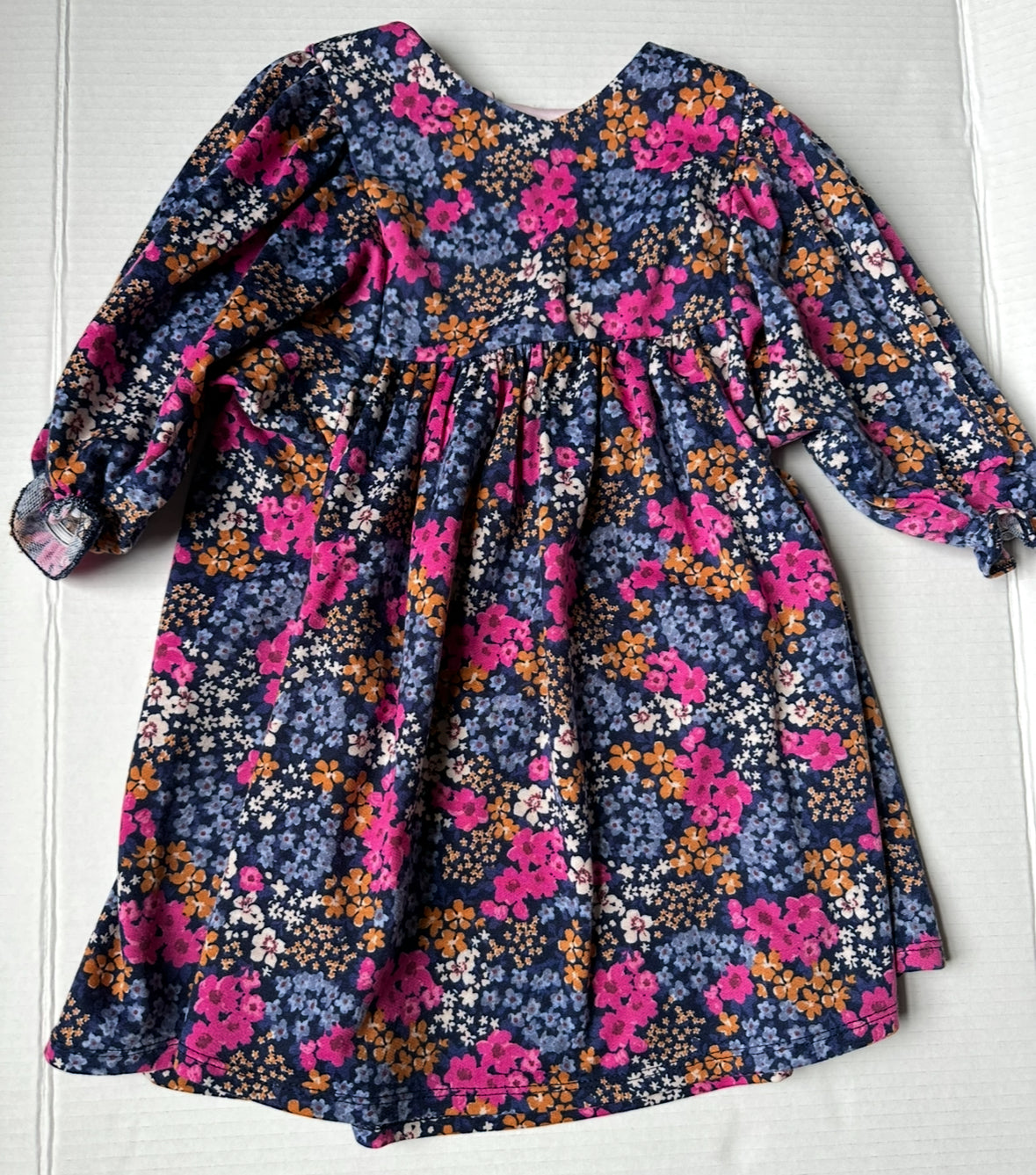 #93 Bonnie Jean Navy Floral Dress Girls 4T