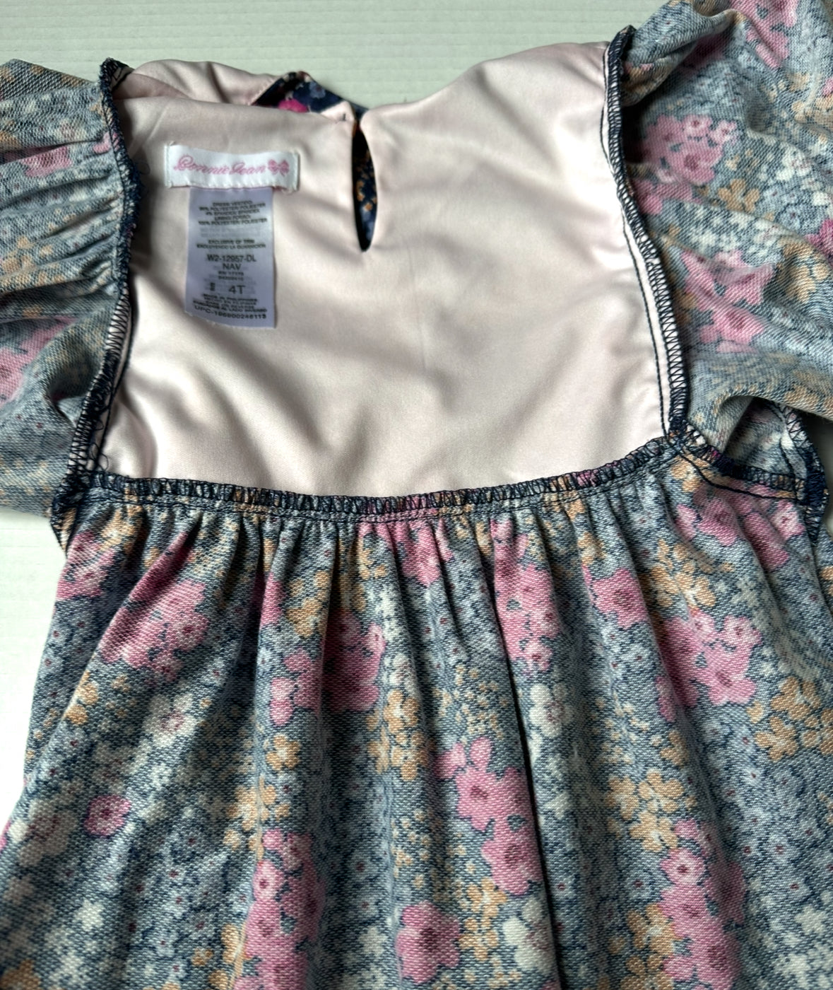 #93 Bonnie Jean Navy Floral Dress Girls 4T