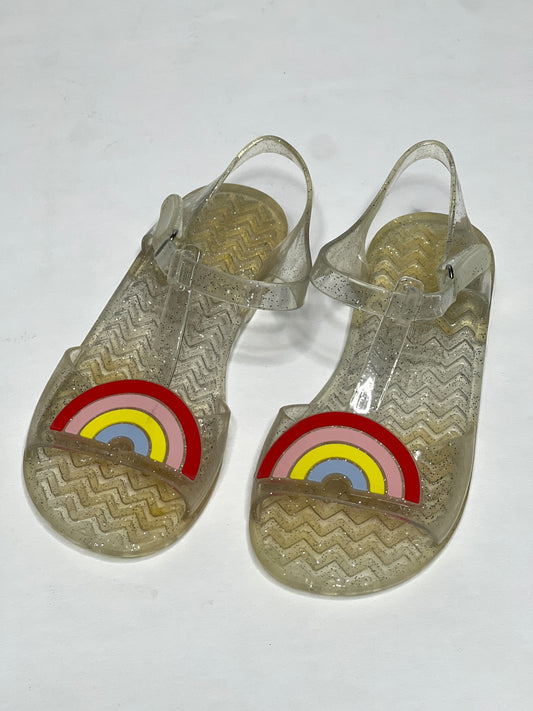 Girls Size 11 Rainbow Jelly Sandals VGUC