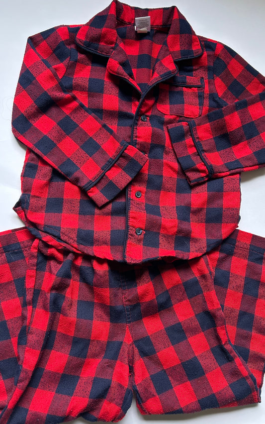 Seller 21 GAP 4 navy and red plaid jammies