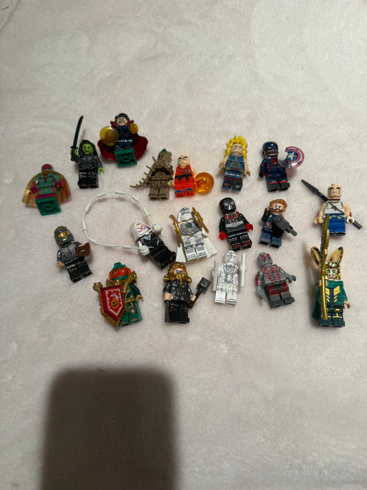 136 known popular  action figure as  legos