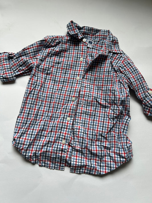 seller 21 Janie and Jack boy 4T RWB plaid button up