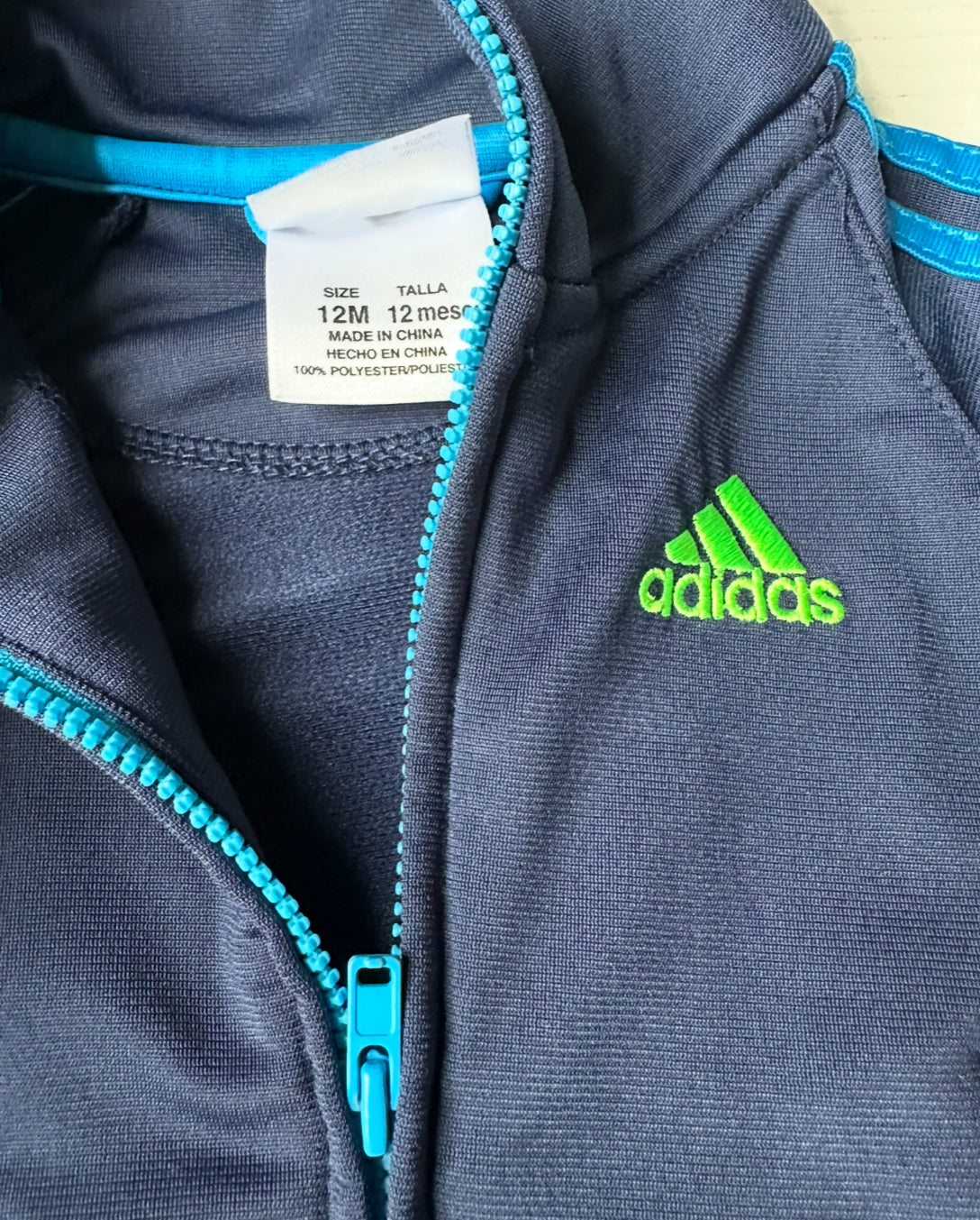 #93 Adidas Navy Track Jacket Boys 12M
