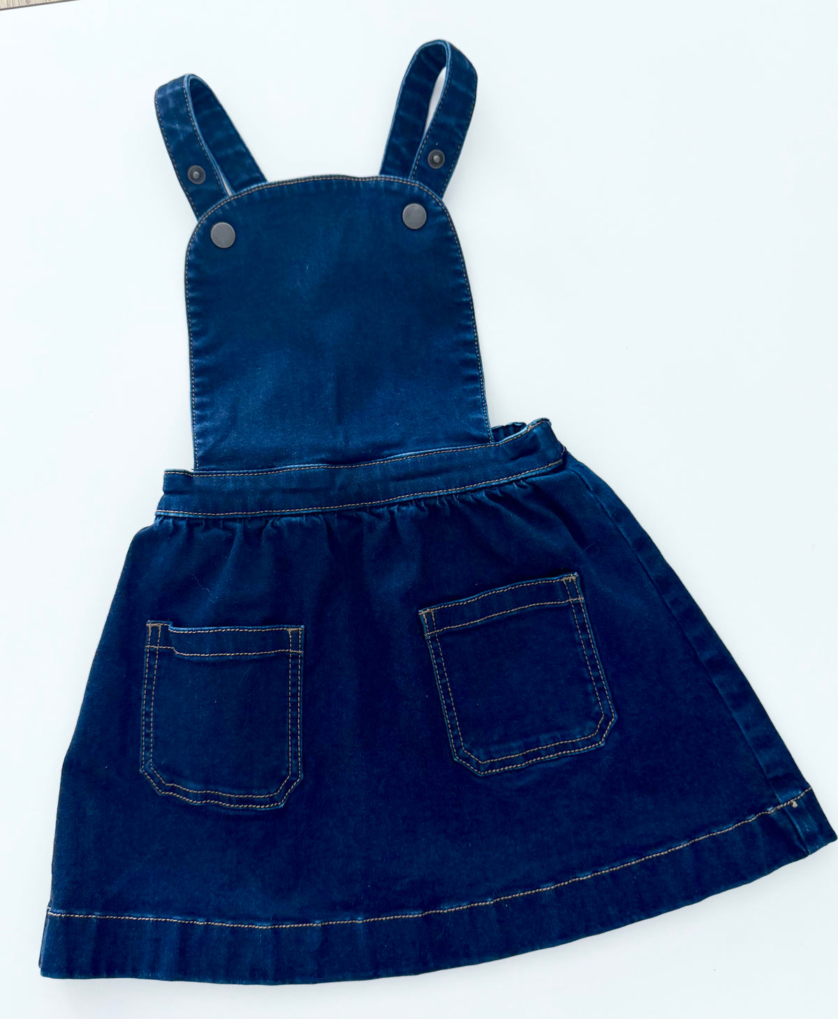 #117, Girls 3T, Size 90, Hanna Andersson dark denim jumper, VGUC