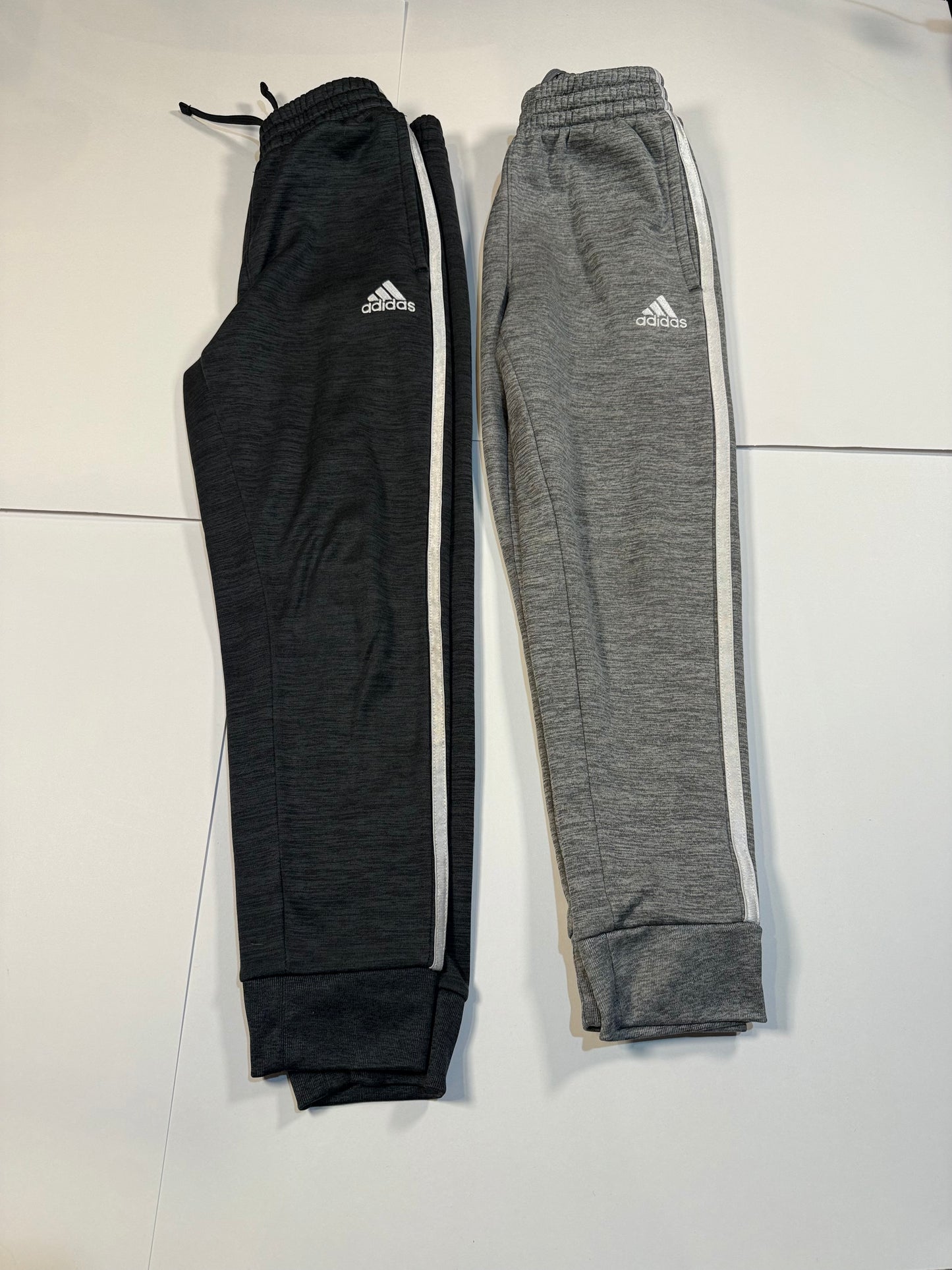 #180 Boys Small 8 Adidas Jogger Bundle -Light and Dark Gray