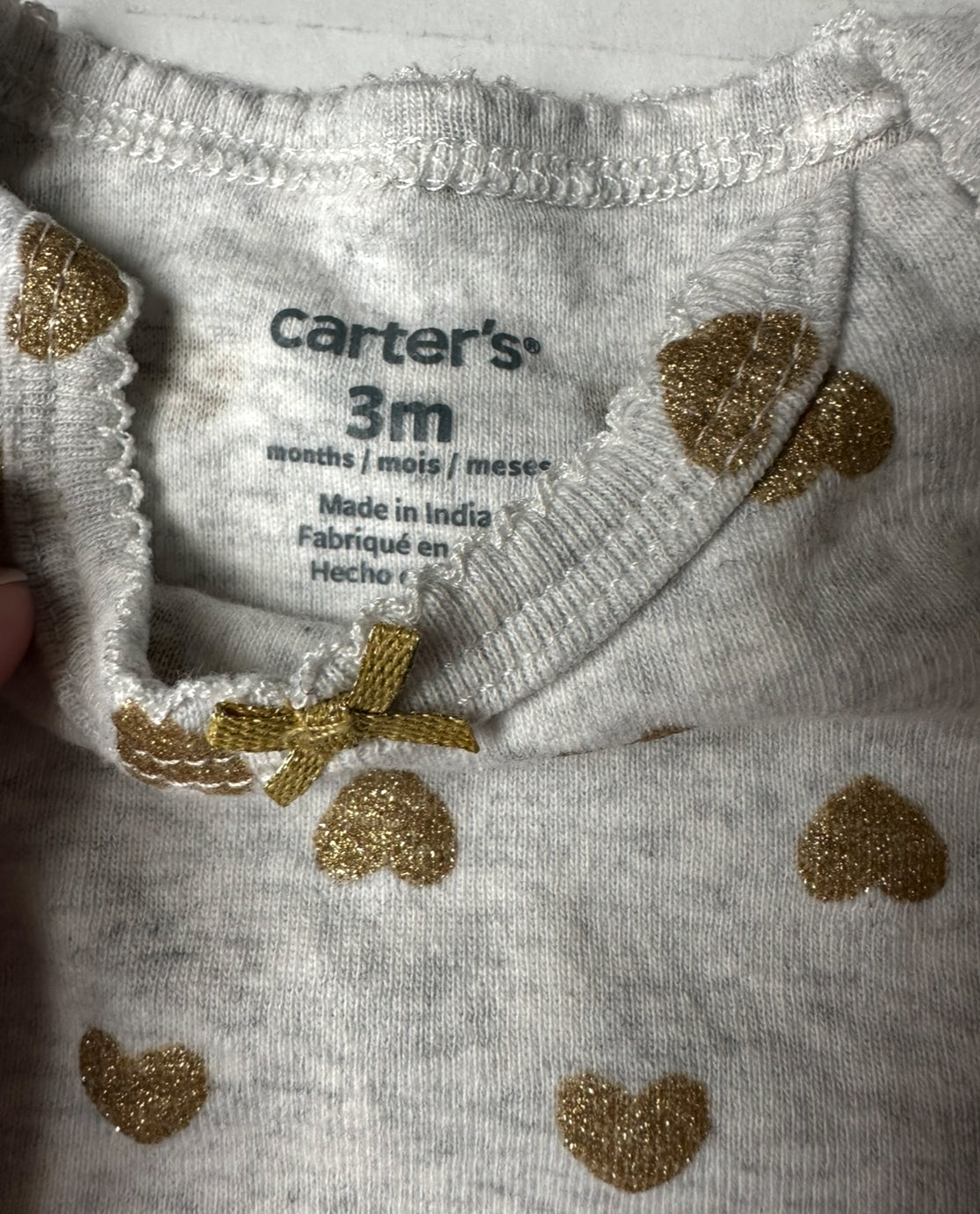 #93 Carter's Girls 3M Bodysuit Onesie Set (2)