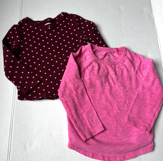 #93 Cat & Jack Old Navy L/S Shirt Set Girls 2T