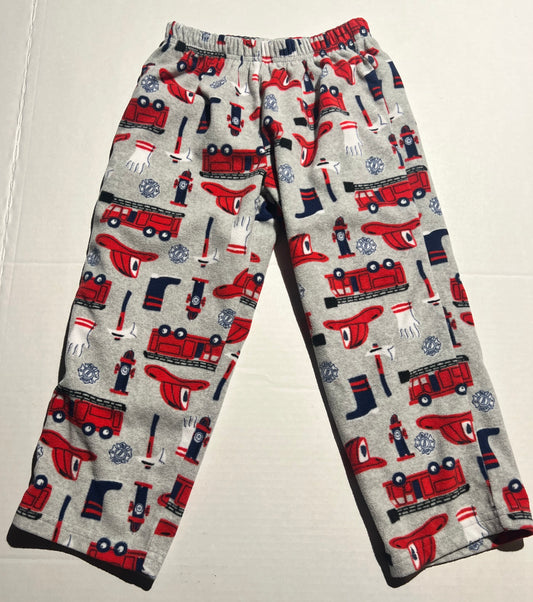 #98 Boys 4T Fleece Fire Truck Pants